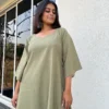 Aarohi suit set in earthy green