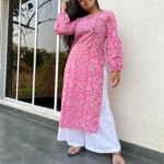 Pink flora kurta