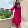 Kali Kurta with Dhoti Pants in pink