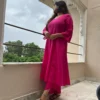 Kali Kurta with Dhoti Pants in pink