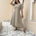 Stuti Kurta with Dhoti Pants in Beige