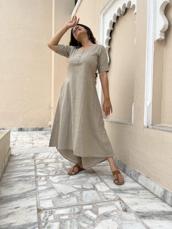 Stuti kurta with Dhoti pant in Beige