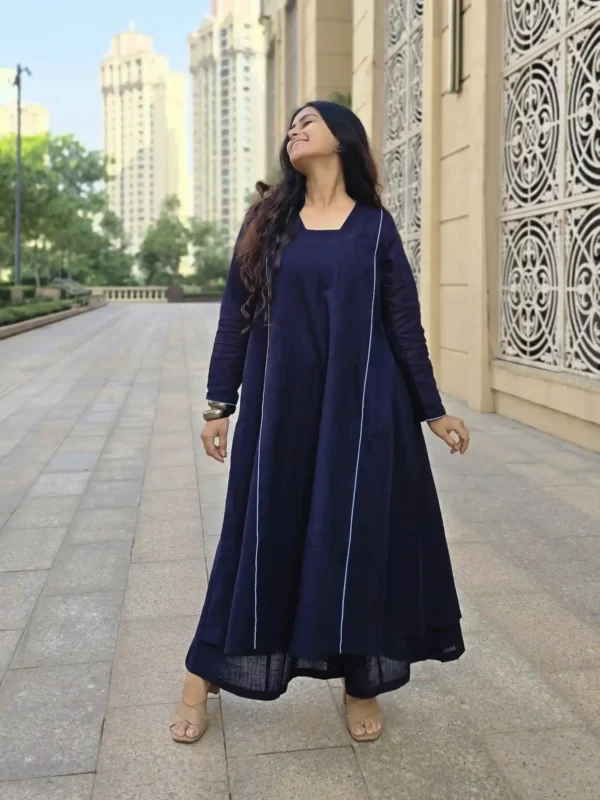 Navy Blue formal kurta