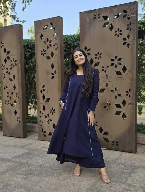 Navy Blue formal kurta