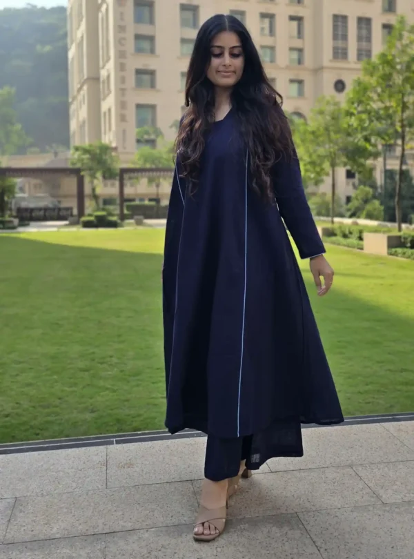 Navy Blue formal kurta