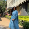 Jheel Kurta with Dhoti Pants and Dupatta in baby blue