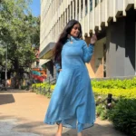 Jheel suit set with Dupatta in baby blue