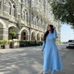 Jheel Kurta with Dhoti Pants in baby blue
