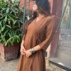 Angarakha suit set in mocha brown